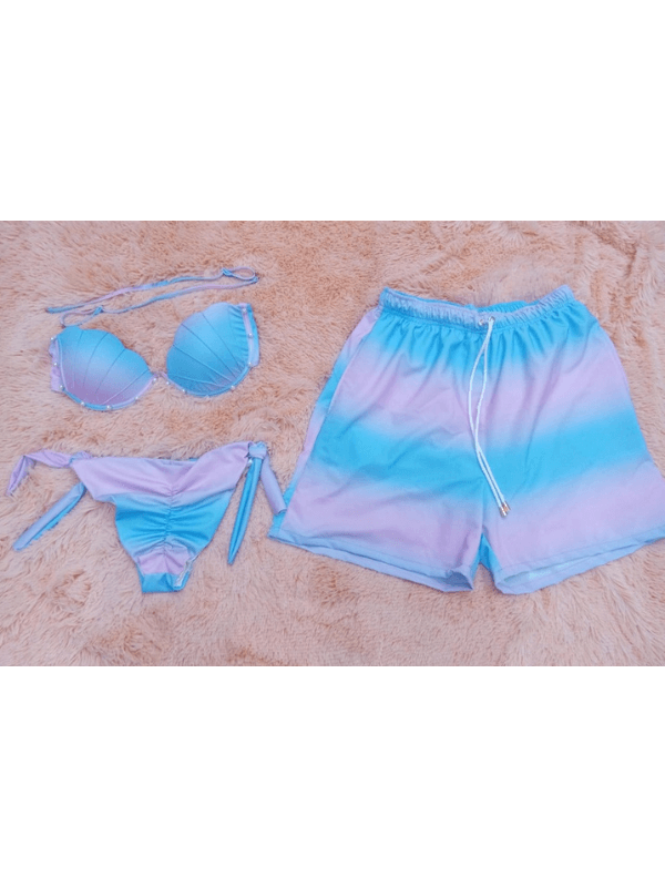 MATCH BIKIN PARA PAREJA LILA AZUL REF. 162