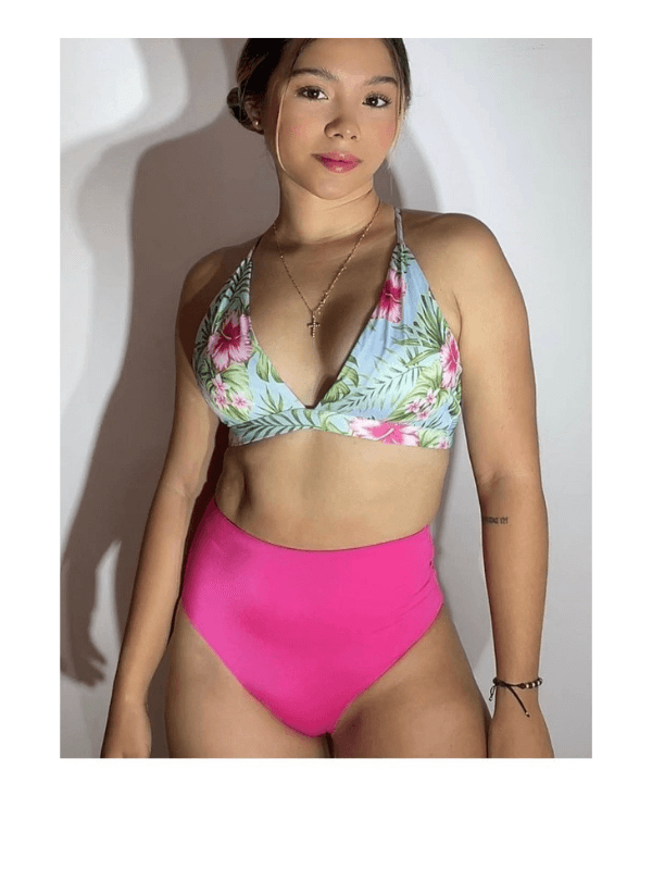 BIKINI DOS PIEZAS FUCSIA FLORAL REF. 48
