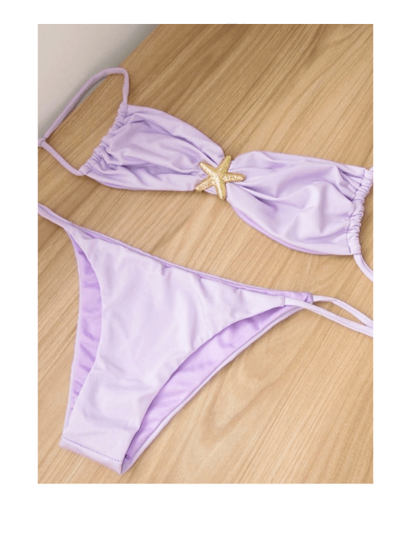 BIKINI DOS PIEZAS ESTRELLA LILA REF. 17