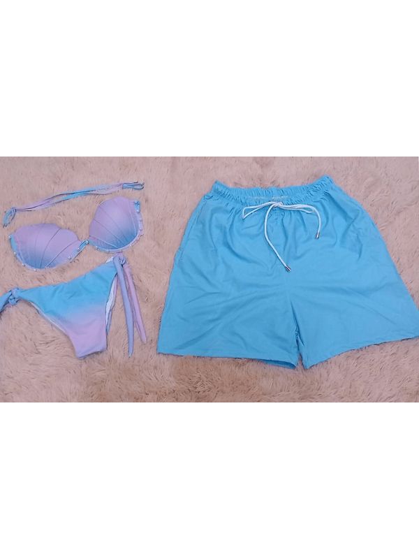 MATCH BIKIN PARA PAREJA AZUL CLARO REF. 181
