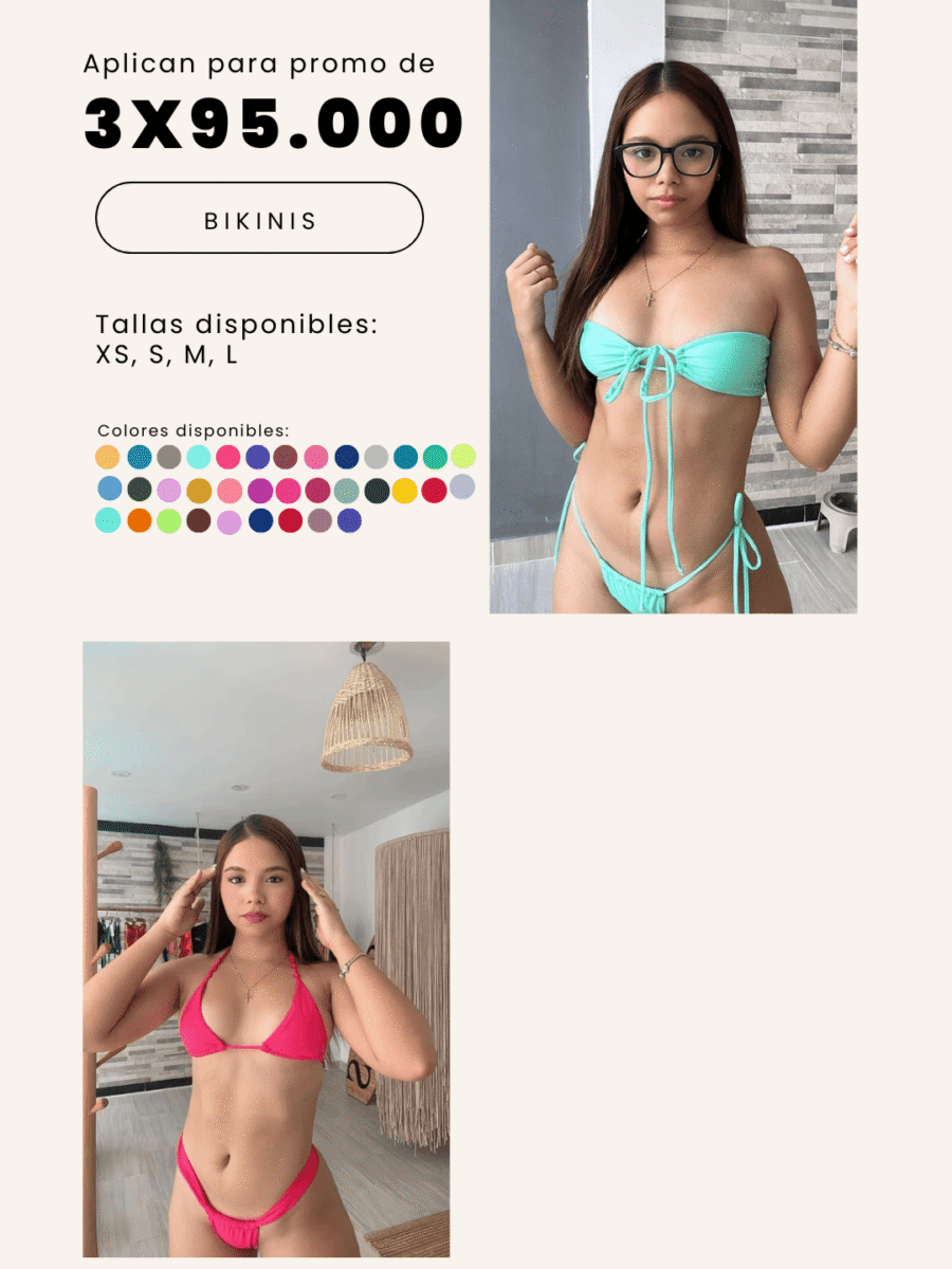 COMBO 9  -  X3 BIKINIS 2 PIEZAS