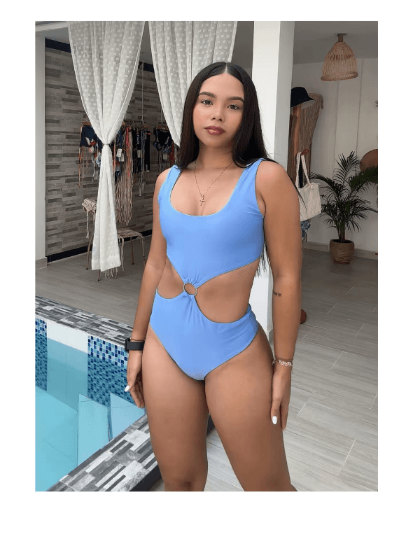 BIKINI ENTERIZO LIGHT BLUE REF. 236