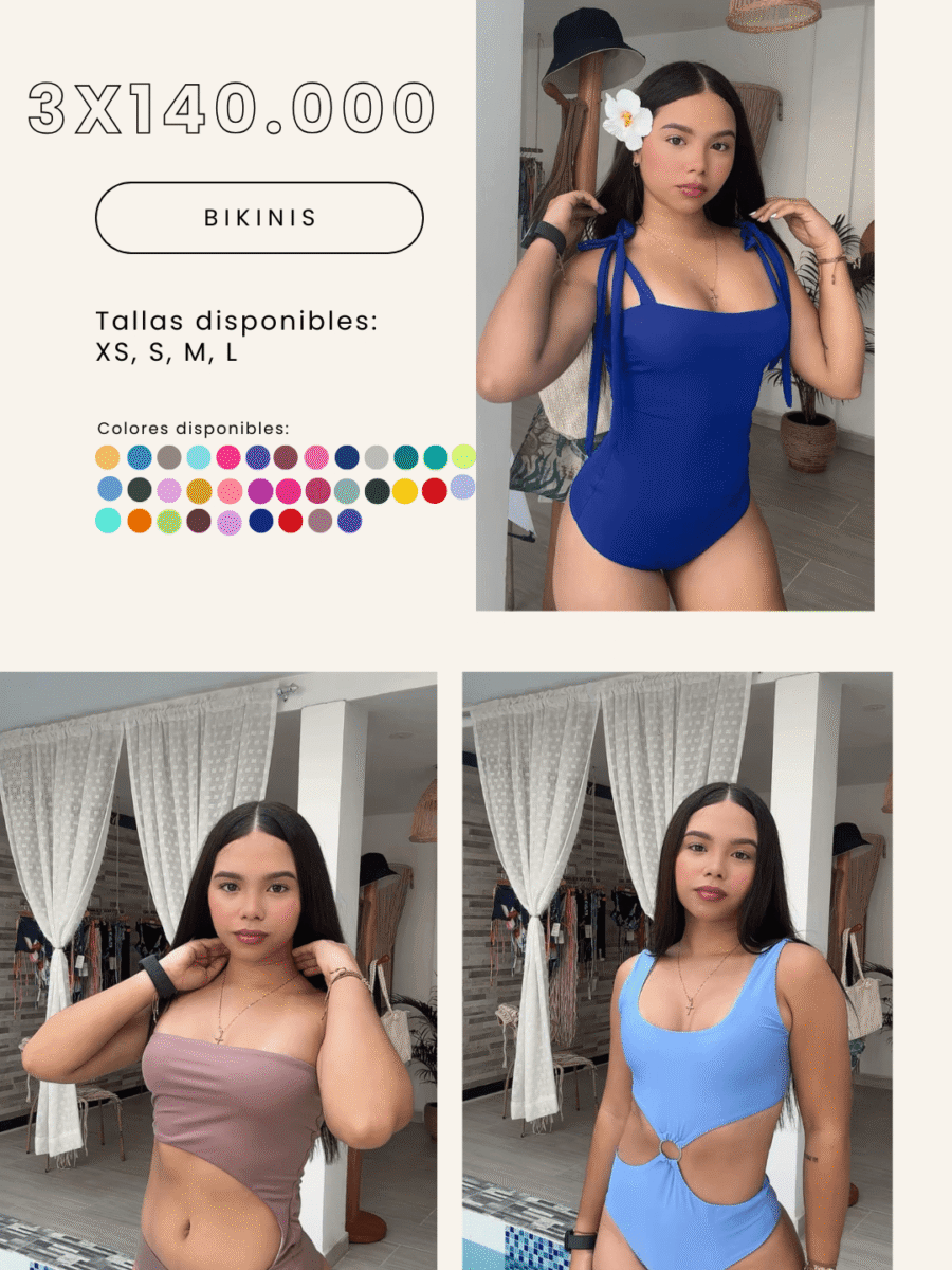 COMBO 1 – X3 BIKINIS ENTERIZOS