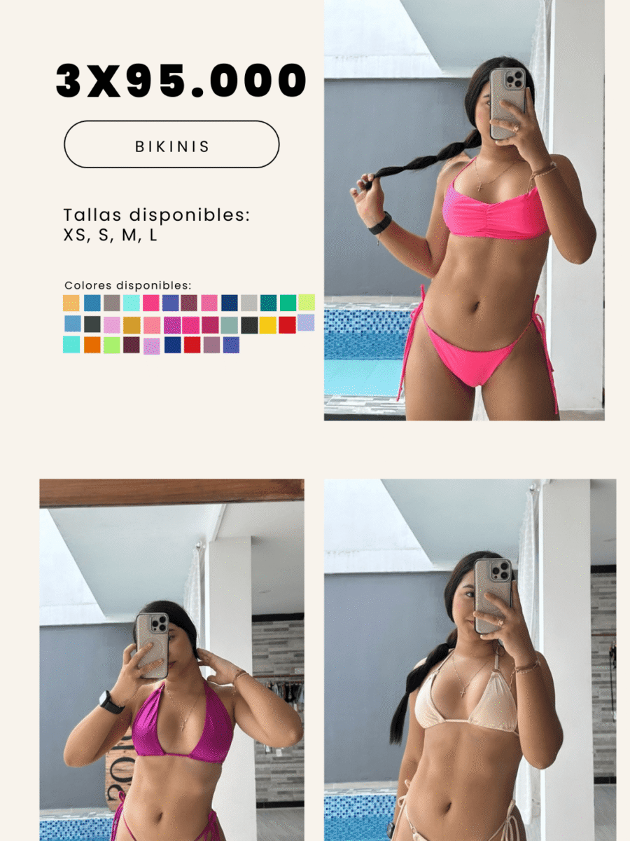 COMBO 17 – X3 BIKINIS 2 PIEZAS