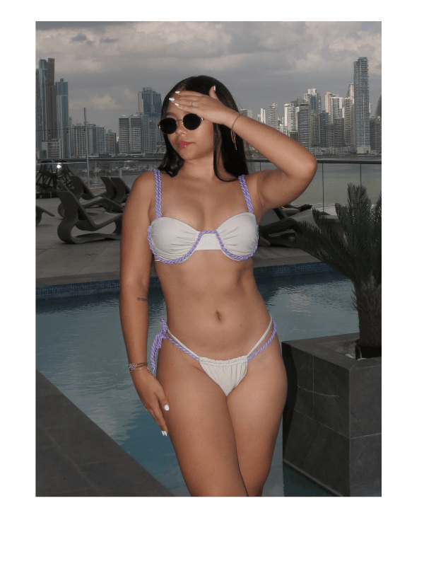 SET BIKINI LILAC STRIPS REF. 265 (2)